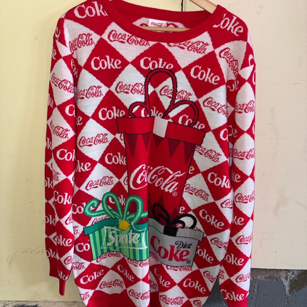 Coca-Cola Festive Sweater with Gift Design